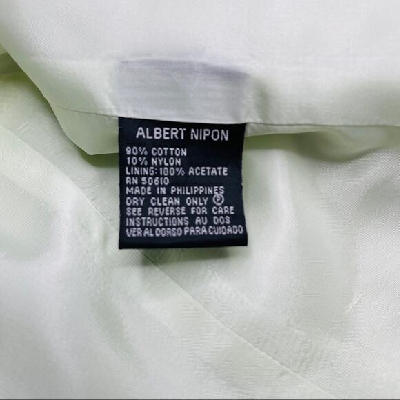 Albert Nipon green skirt suit set with dots - Picture 14 of 14